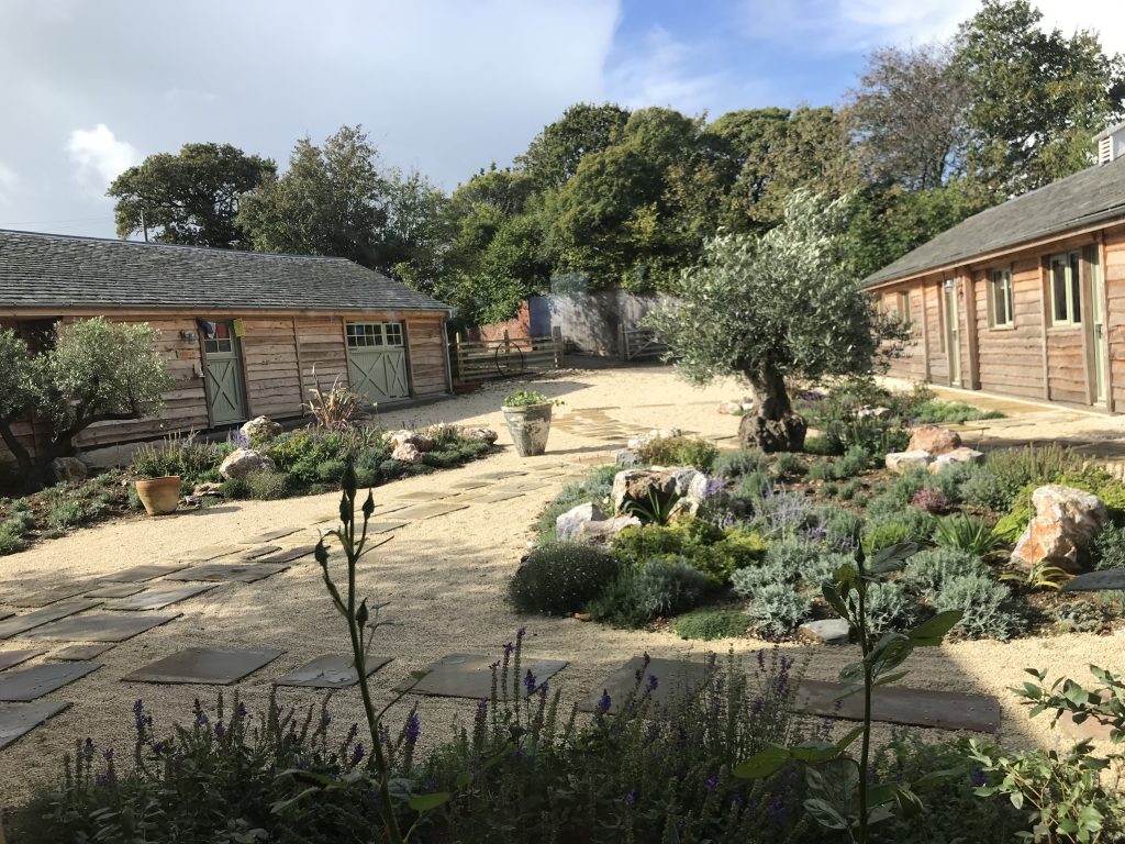 Namaste Barn Mediterranean garden